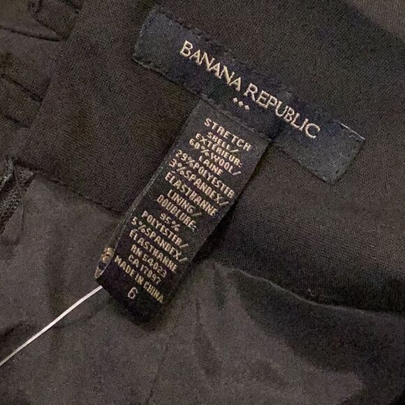 NWT Banana Republic Wool Blend Cowl Neck Black Career Dress Size 6 - Picture 8 of 11